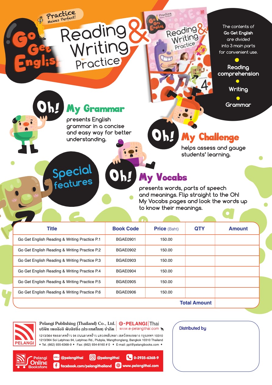 Go Get English Reading & Writing Practice Pelangi Teacher Resources